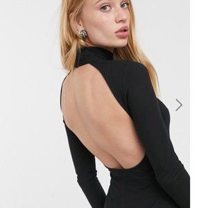 Other Stories backless turtleneck bodysuit NWOT